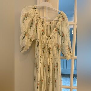 Doen Cream Floral Maxi Dress
